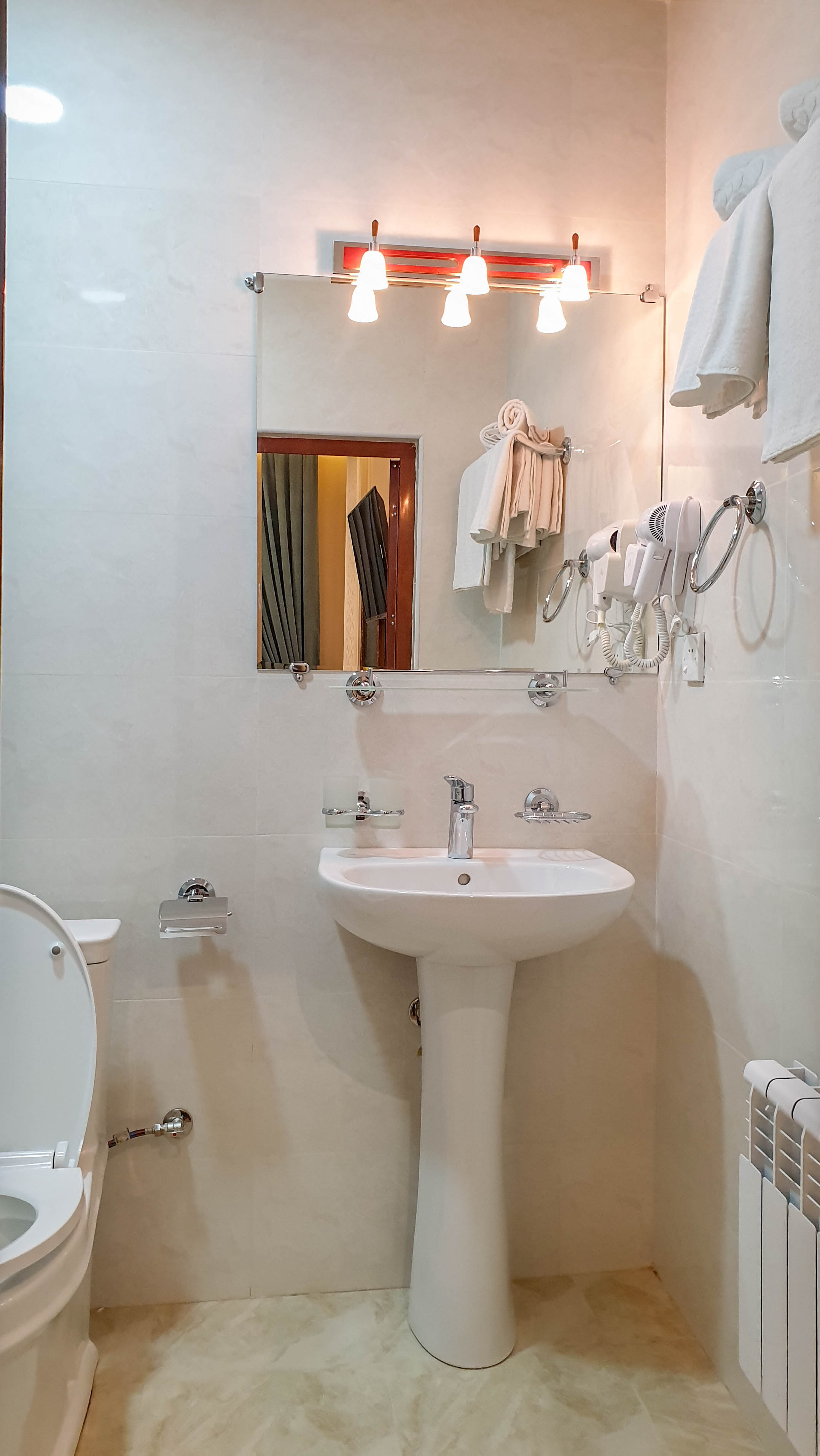 Private Bathroom sink and mirror